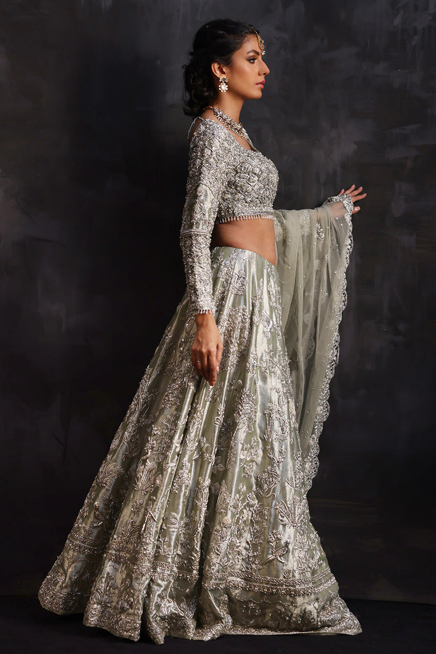 Nida Azwer | Heritage Heirlooms '22 | Maharani Mint -  Nida Azwer Bridals - Original Designer Dress - House of Maryam