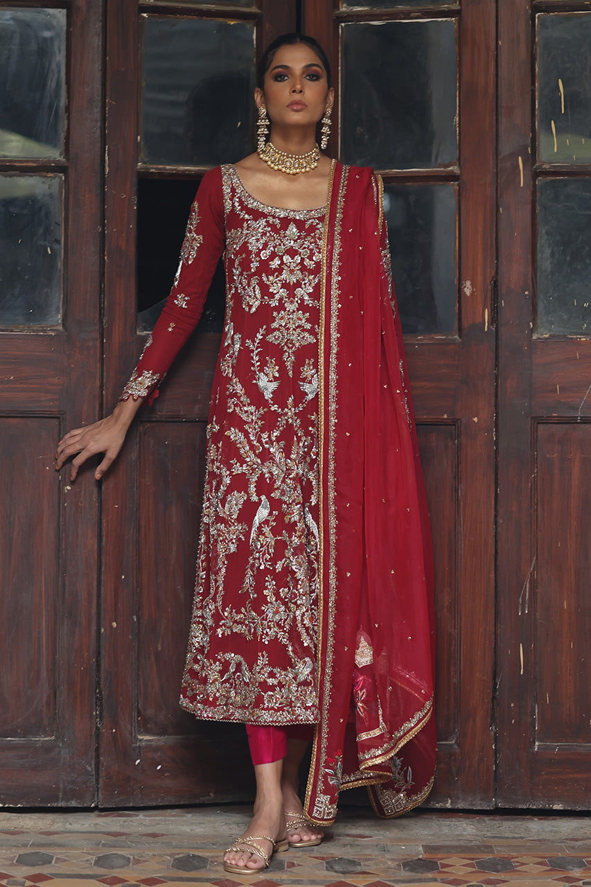 Nida Azwer | Heritage Heirlooms '22 | Qirmiz -  Nida Azwer Bridals - Original Designer Dress - House of Maryam