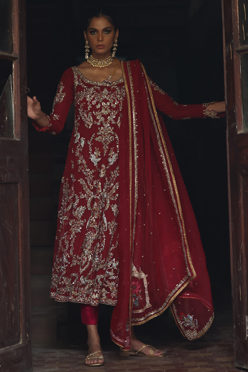 Nida Azwer | Heritage Heirlooms '22 | Qirmiz -  Nida Azwer Bridals - Original Designer Dress - House of Maryam