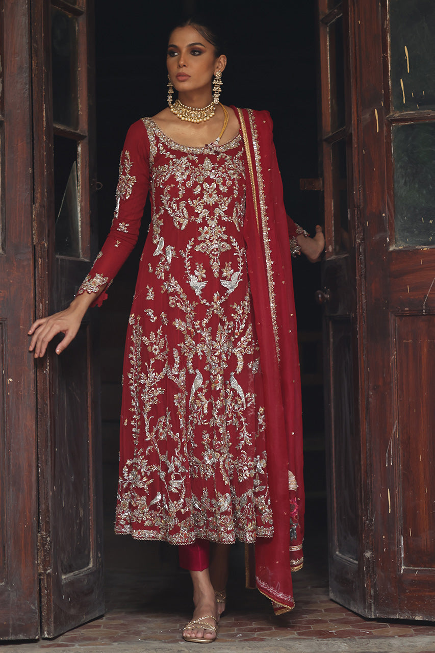 Nida Azwer | Heritage Heirlooms '22 | Qirmiz -  Nida Azwer Bridals - Original Designer Dress - House of Maryam