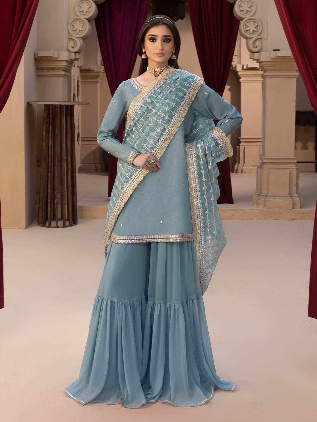 Hem Stitch | Raw Silk Edit 25 | Layla -  Hemstitch Ladies Clothes - Original Designer Dress - House of Maryam