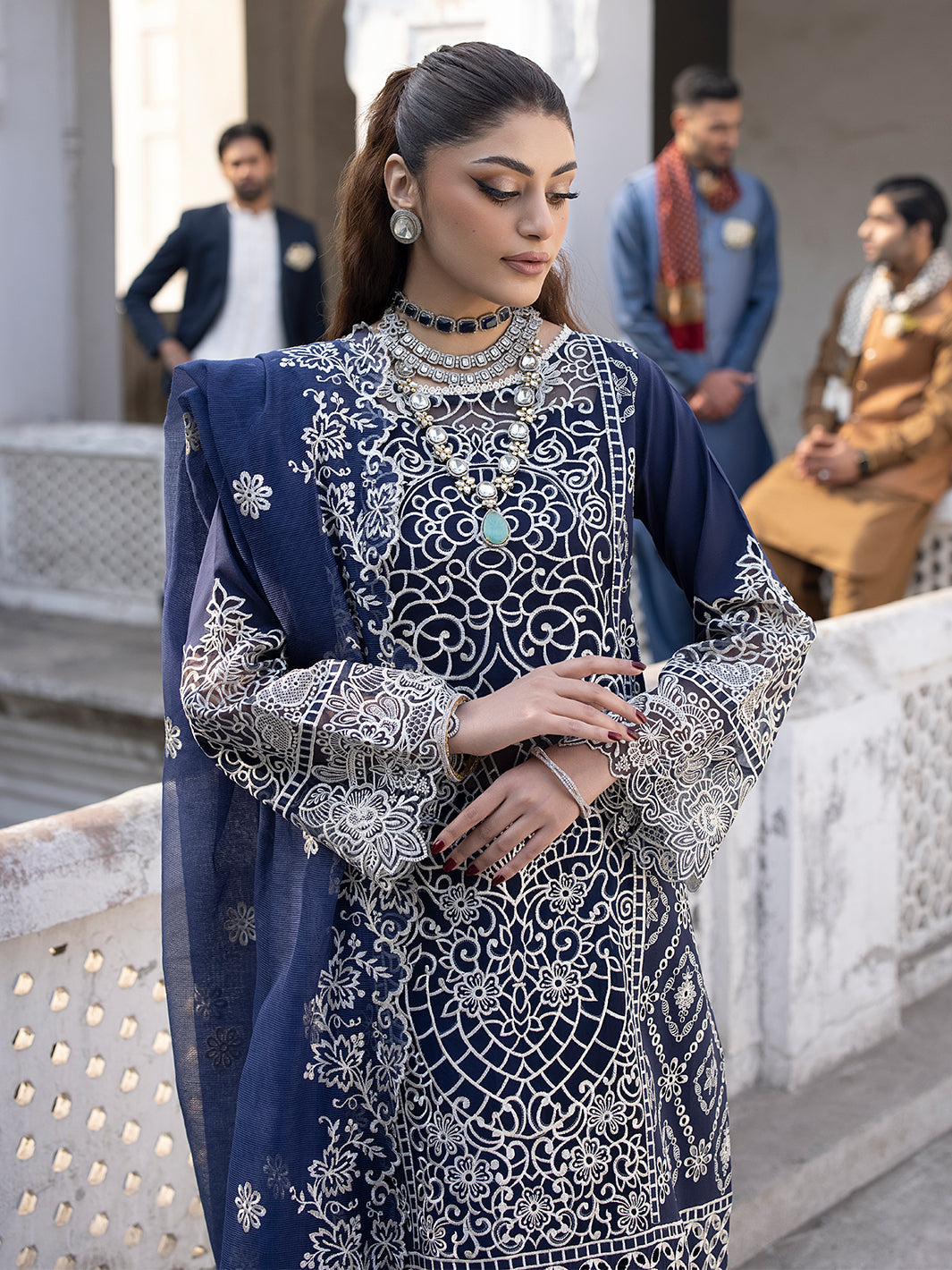 Mahnur | Mahrukh Luxury Lawn 24 | DUSK -  Mahnur Luxury - Original Designer Dress - House of Maryam