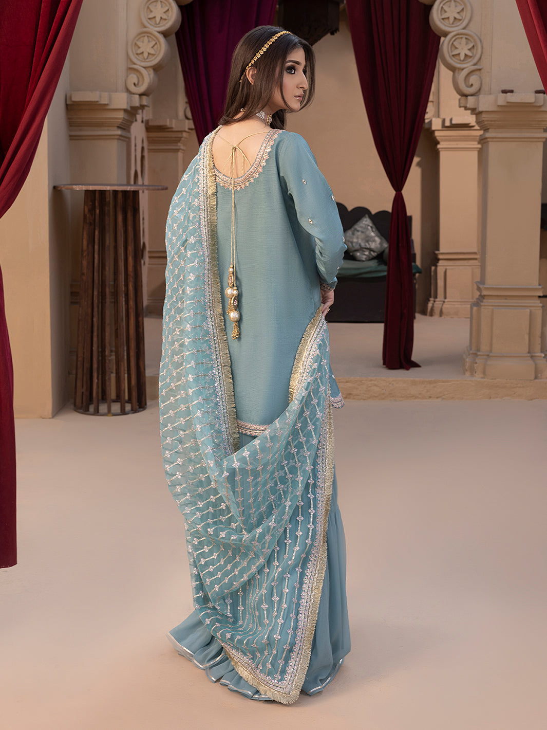 Hem Stitch | Raw Silk Edit 25 | Layla -  Hemstitch Ladies Clothes - Original Designer Dress - House of Maryam
