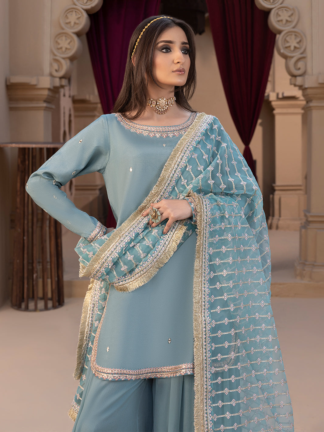 Hem Stitch | Raw Silk Edit 25 | Layla -  Hemstitch Ladies Clothes - Original Designer Dress - House of Maryam