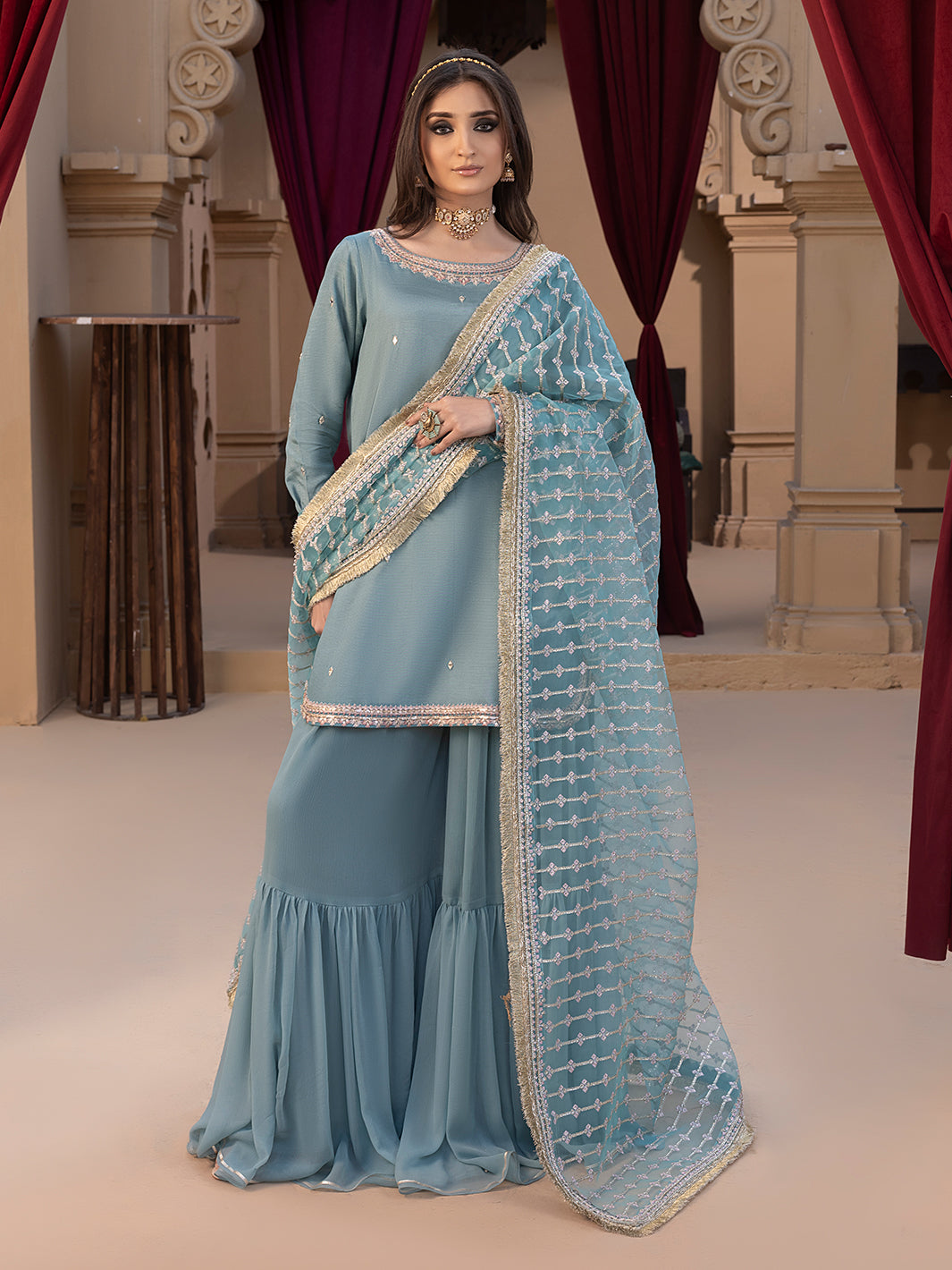 Hem Stitch | Raw Silk Edit 25 | Layla -  Hemstitch Ladies Clothes - Original Designer Dress - House of Maryam