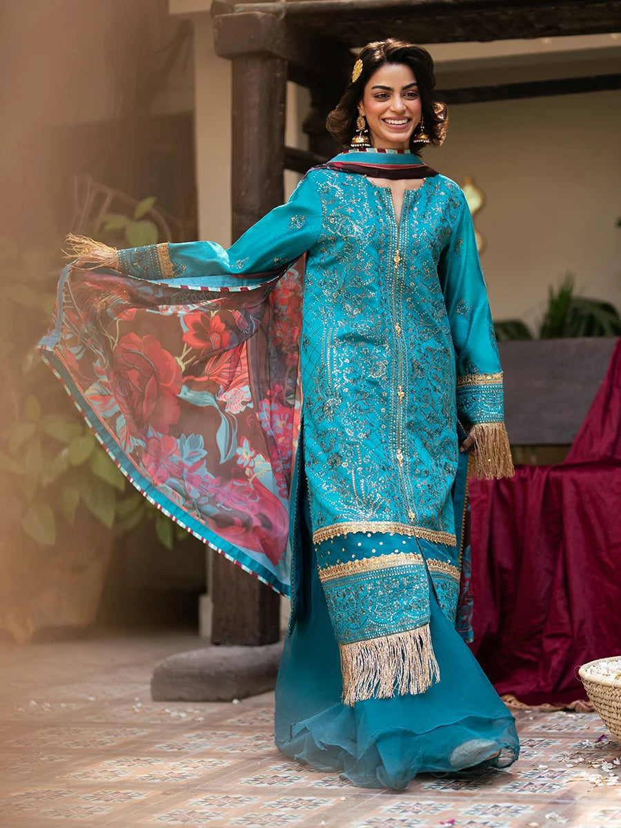 Salitex | Signature Festive Chiffon | SUNW6NO034UT -  Salitex Ladies Clothes - Original Designer Dress - House of Maryam