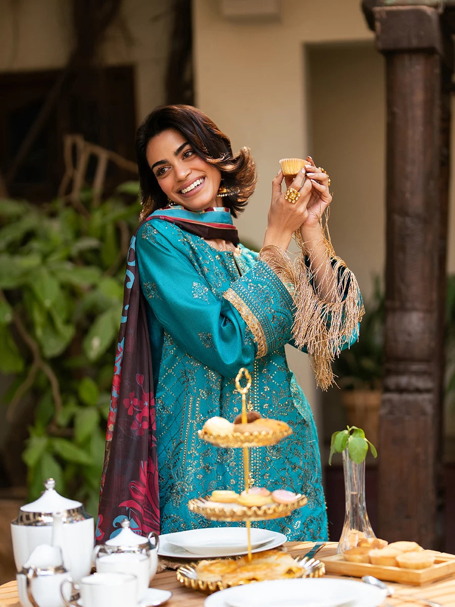 Salitex | Signature Festive Chiffon | SUNW6NO034UT -  Salitex Ladies Clothes - Original Designer Dress - House of Maryam