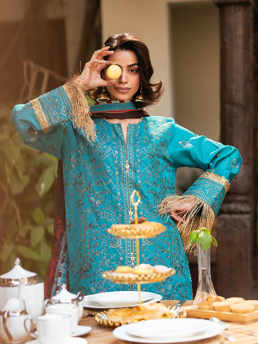 Salitex | Signature Festive Chiffon | SUNW6NO034UT -  Salitex Ladies Clothes - Original Designer Dress - House of Maryam