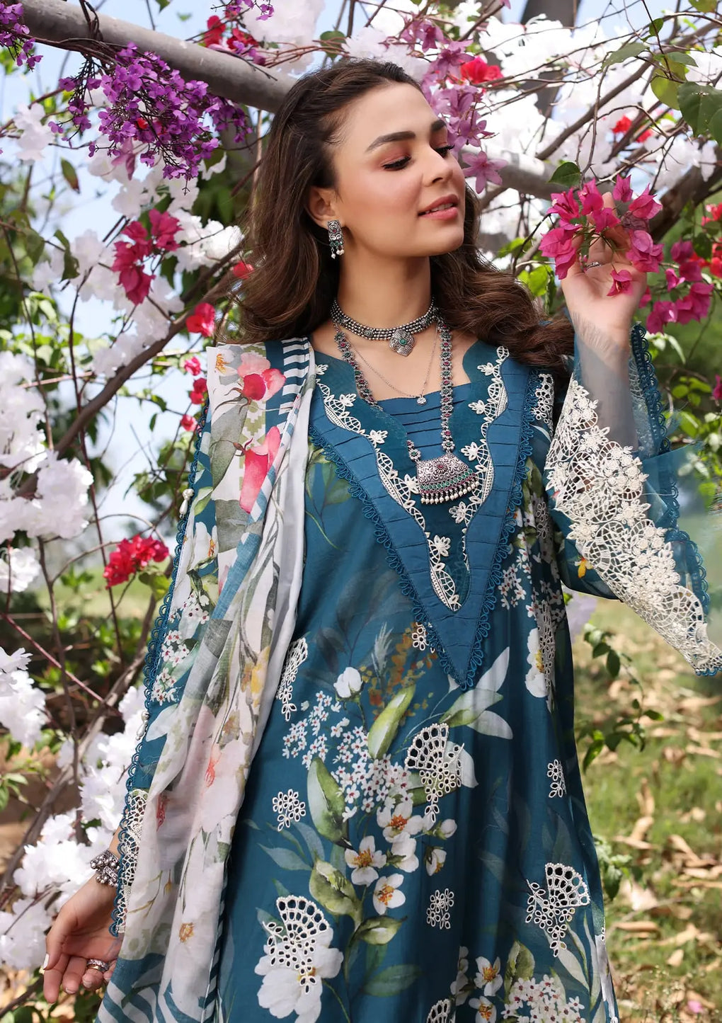 Elaf Premium | Prints Chikankari 24 | 02B SERENITA by Designer Elaf Premium - House of Maryam - Pakistani Designer Ethnic Wear in {{ shop.shopifyCountryName }}