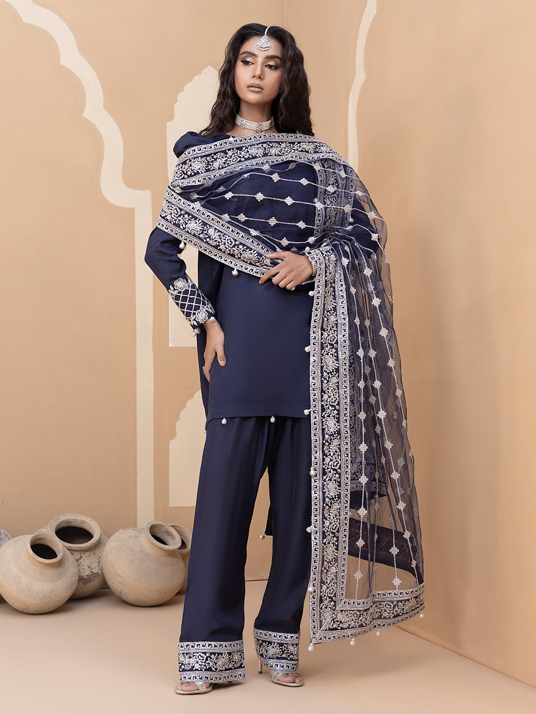 Hem Stitch | Raw Silk Edit 25 | Khayal -  Hemstitch Ladies Clothes - Original Designer Dress - House of Maryam