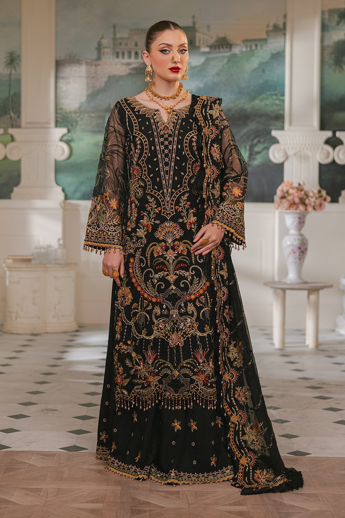 Raeesa Premium | Ada Premium Collection | HU - 46 Black Swan -  Raeesa Premium Ladies Clothes - Original Designer Dress - House of Maryam