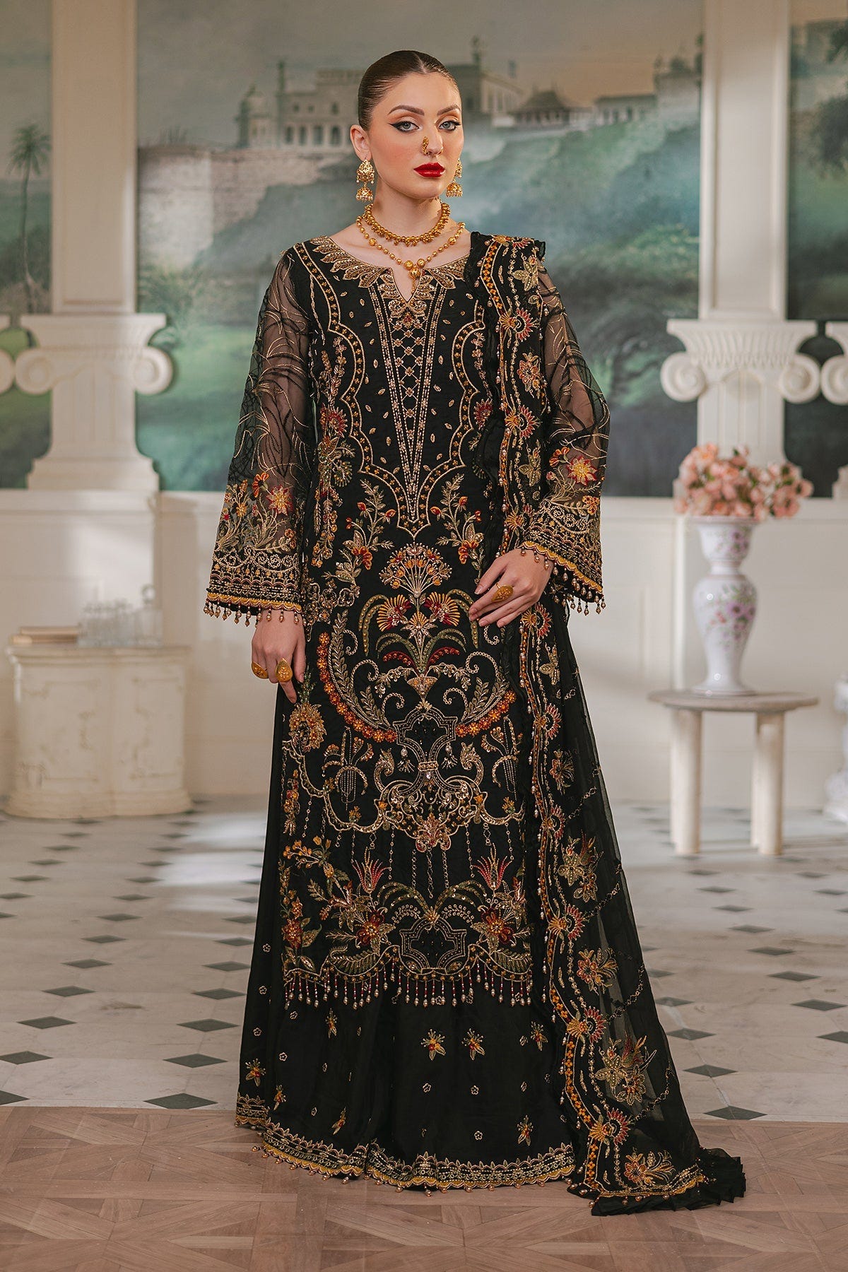 Raeesa Premium | Ada Premium Collection | HU - 46 Black Swan -  Raeesa Premium Ladies Clothes - Original Designer Dress - House of Maryam