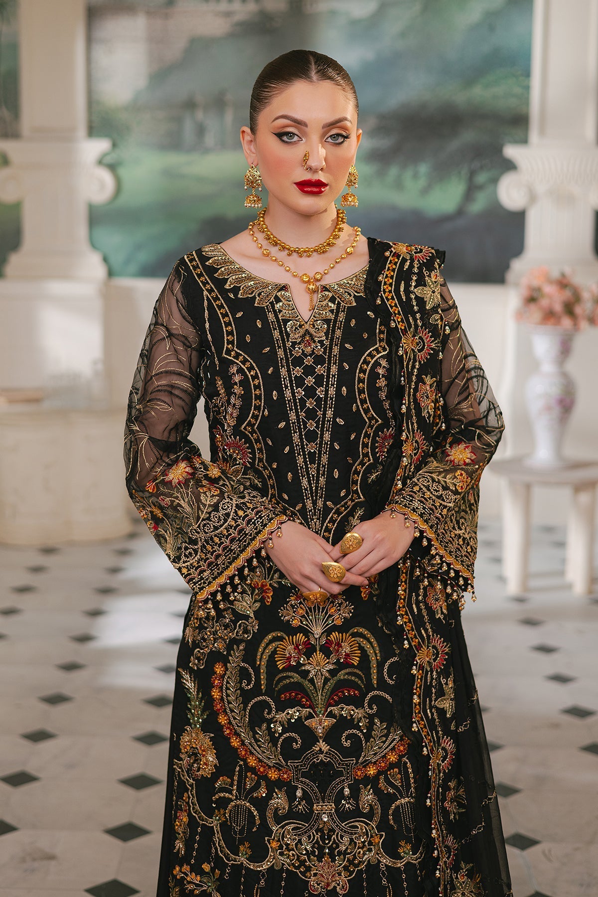 Raeesa Premium | Ada Premium Collection | HU - 46 Black Swan -  Raeesa Premium Ladies Clothes - Original Designer Dress - House of Maryam