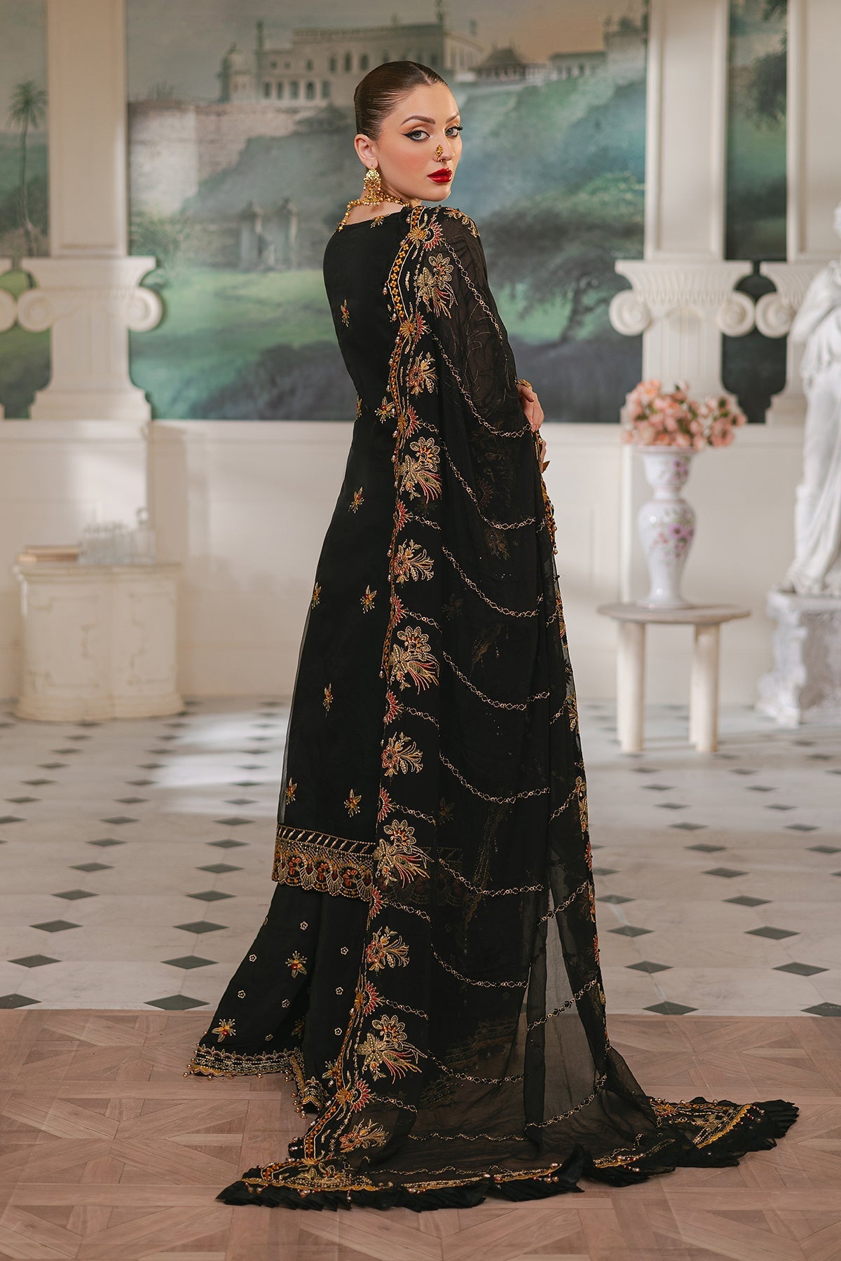 Raeesa Premium | Ada Premium Collection | HU - 46 Black Swan -  Raeesa Premium Ladies Clothes - Original Designer Dress - House of Maryam