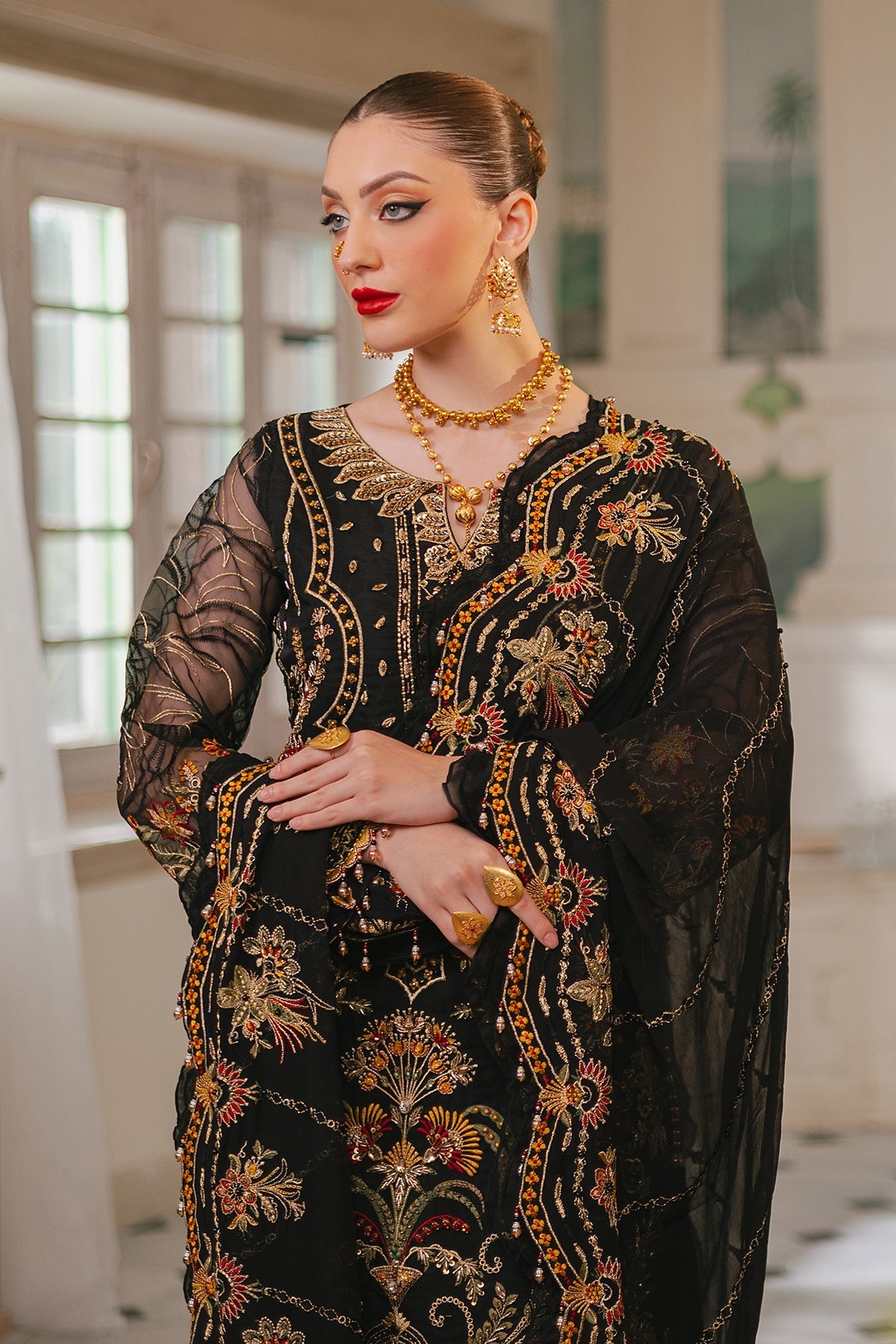 Raeesa Premium | Ada Premium Collection | HU - 46 Black Swan -  Raeesa Premium Ladies Clothes - Original Designer Dress - House of Maryam