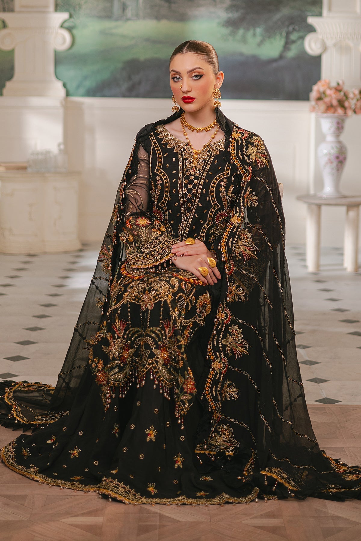 Raeesa Premium | Ada Premium Collection | HU - 46 Black Swan -  Raeesa Premium Ladies Clothes - Original Designer Dress - House of Maryam