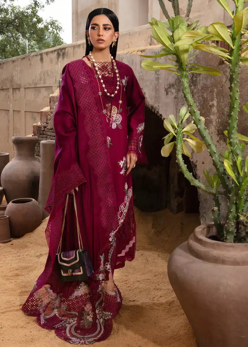 Crimson | Amal Winter 23 | Plum Serenity - CRWP 4 by Designer Crimson - House of Maryam - Pakistani Designer Ethnic Wear in {{ shop.shopifyCountryName }}