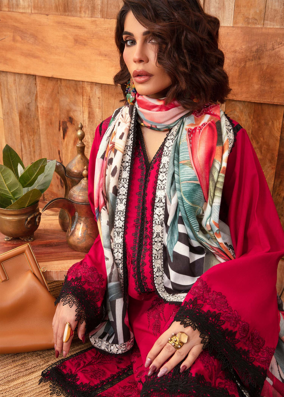 Saira Shakira | Raya Winter Stitched 23 | Crimson by Designer Saira Shakira - House of Maryam - Pakistani Designer Ethnic Wear in {{ shop.shopifyCountryName }}