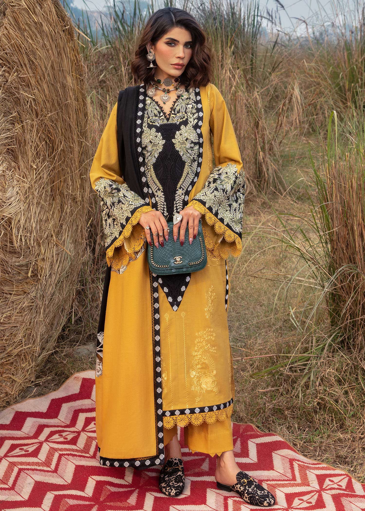 Saira Shakira | Raya Winter Stitched 23 | Amber by Designer Saira Shakira - House of Maryam - Pakistani Designer Ethnic Wear in {{ shop.shopifyCountryName }}