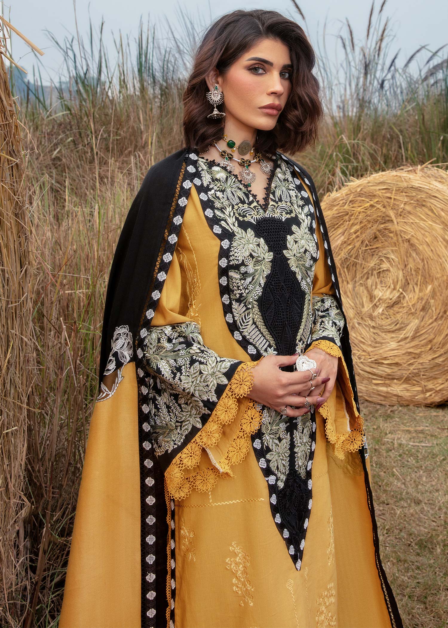 Saira Shakira | Raya Winter Stitched 23 | Amber