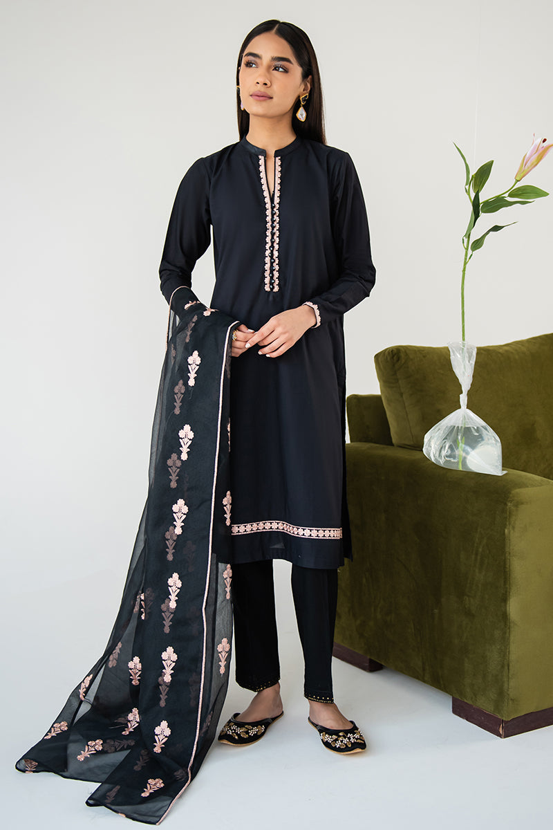 Cross Stitch | Basic Pret | Ebony Bloom-2 Piece (Shirt & Dupatta)