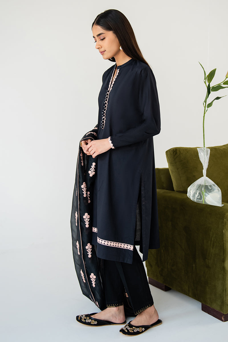 Cross Stitch | Basic Pret | Ebony Bloom-2 Piece (Shirt & Dupatta), image 4