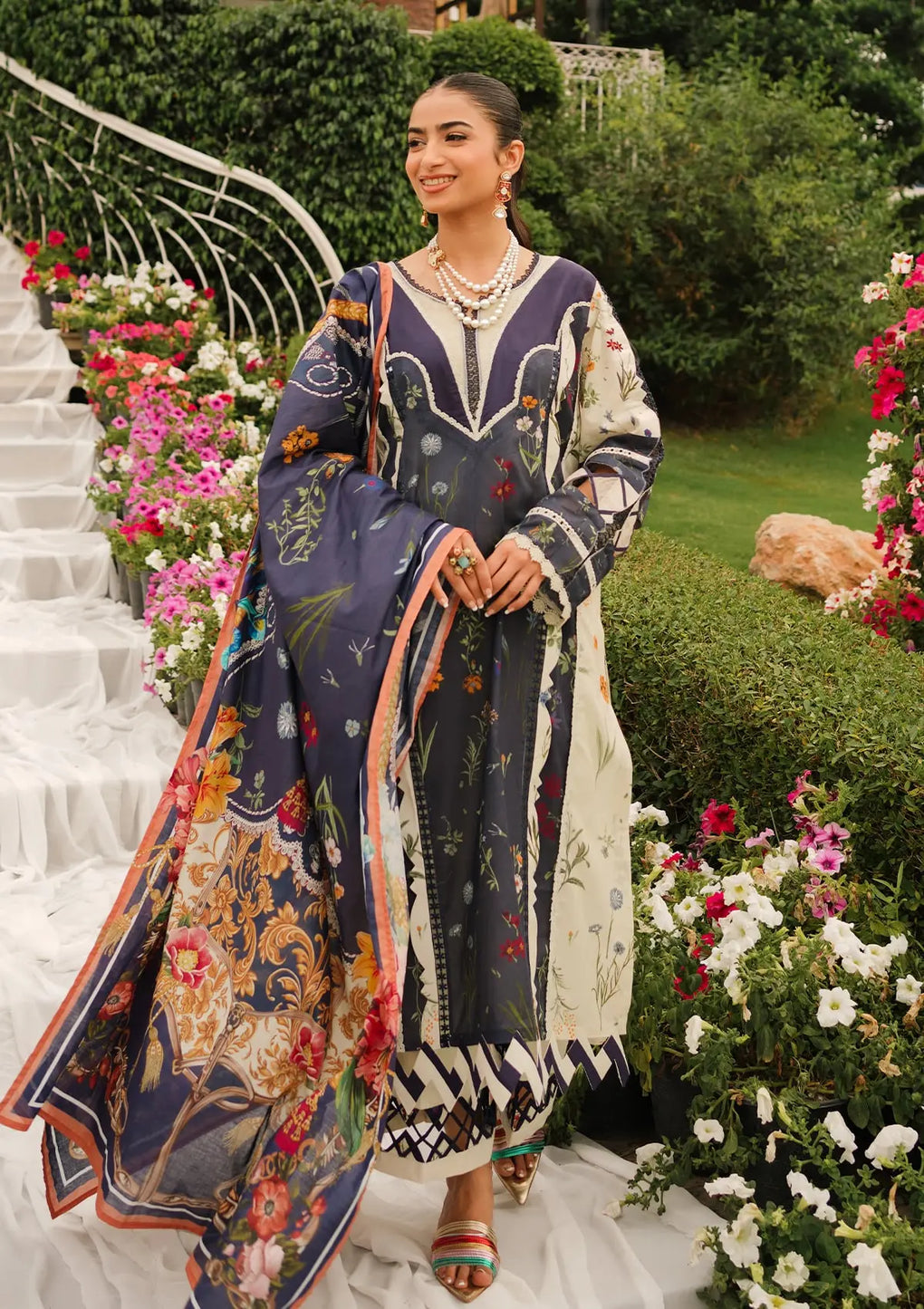Elaf Premium | Printed Collection 24 | EEP-08B - Breeze Together -  Elaf Premium Casuals -  House of Maryam