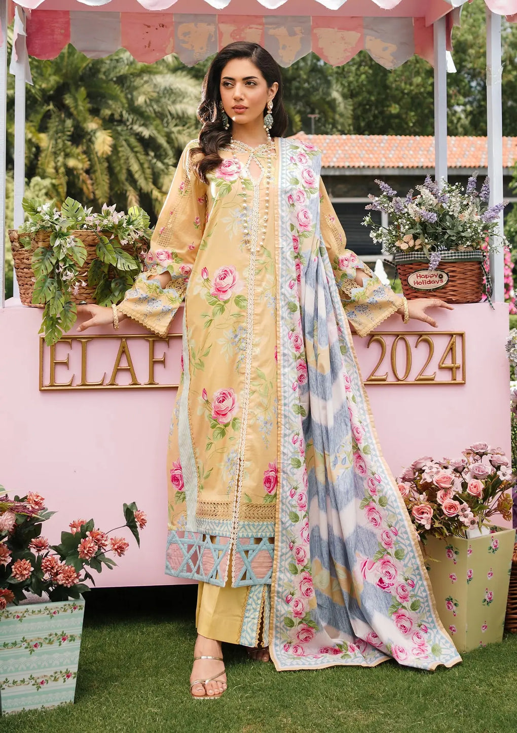 Elaf Premium | Printed Collection 24 | EEP-03A - Citrus Squad -  Elaf Premium Casuals - Original Designer Dress - House of Maryam