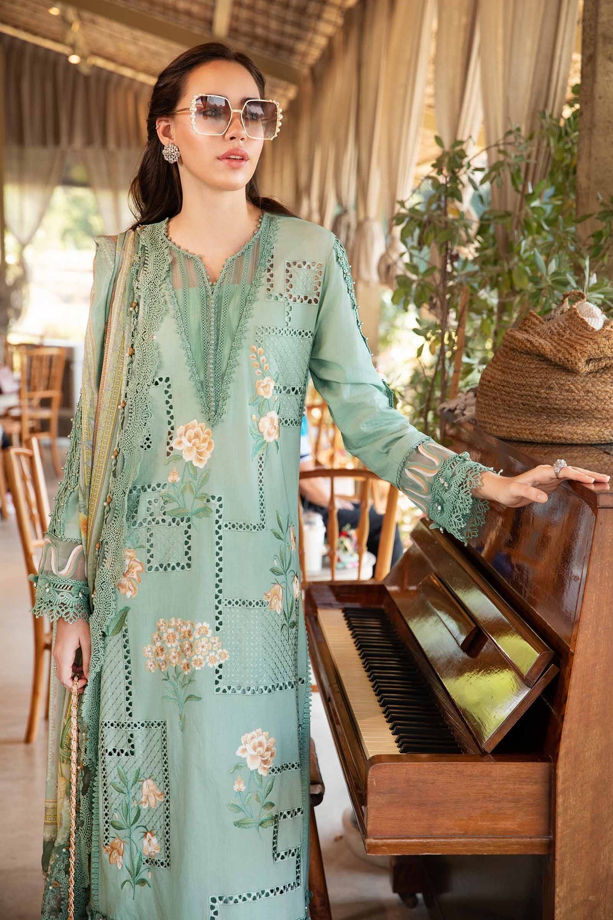 Maria B | M Prints 25 | MPT-2501-B -  Maria B Ladies Clothes - Original Designer Dress - House of Maryam