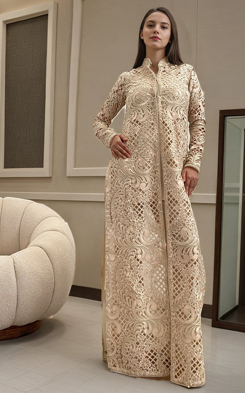 Threads and Motifs | Formal Dresses 25 | ORGANZA EMROIDERED JACKET -  Threads and Motifs Ladies Clothes - Original Designer Dress - House of Maryam