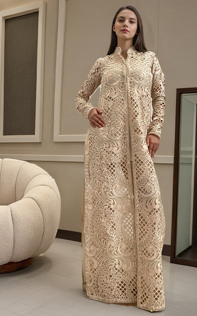Threads and Motifs | Formal Dresses 25 | ORGANZA EMROIDERED JACKET -  Threads and Motifs Ladies Clothes - Original Designer Dress - House of Maryam