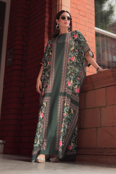 Erum Khan I Kaftan Edit I Flora Flow -  Erum Khan Ladies Clothes - Original Designer Dress - House of Maryam