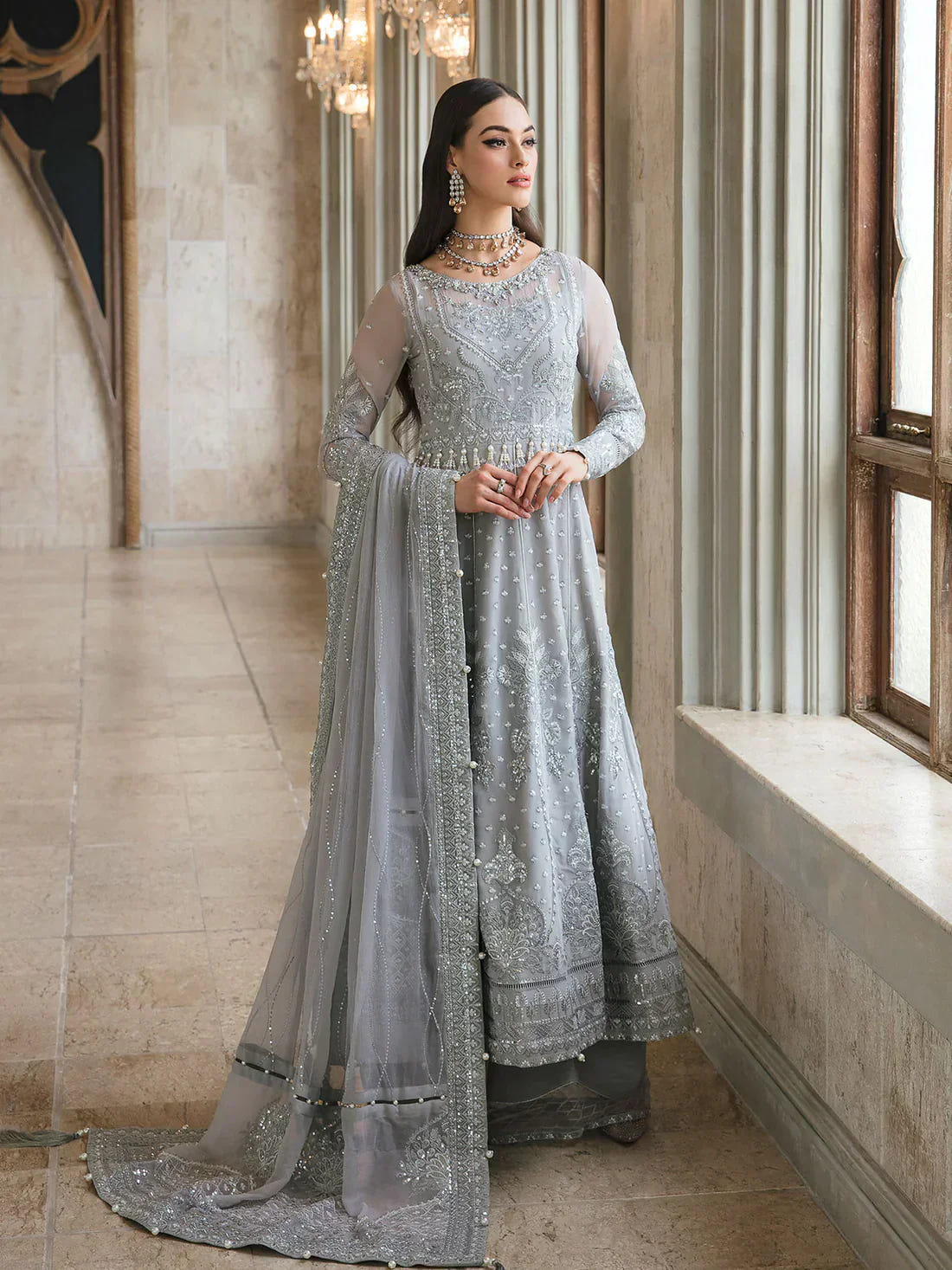 Gulaal | Embroidered Chiffon 23 | ARWA 06 -  Gulaal Bridal - Original Designer Dress - House of Maryam