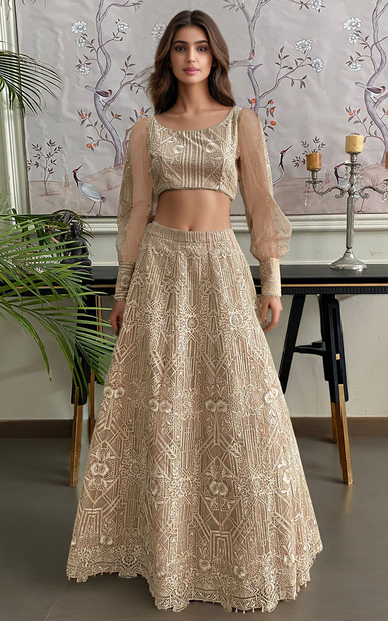 Threads and Motifs | Formal Dresses 25 | Organza Embroidered Blouse And Embroidered Lehenga -  Threads and Motifs Ladies Clothes - Original Designer Dress - House of Maryam