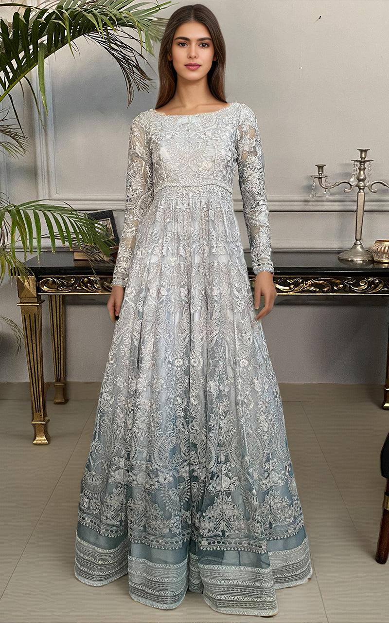 Threads and Motifs | Formal Dresses 25 | Net Embroidered Maxi -  Threads and Motifs Ladies Clothes - Original Designer Dress - House of Maryam