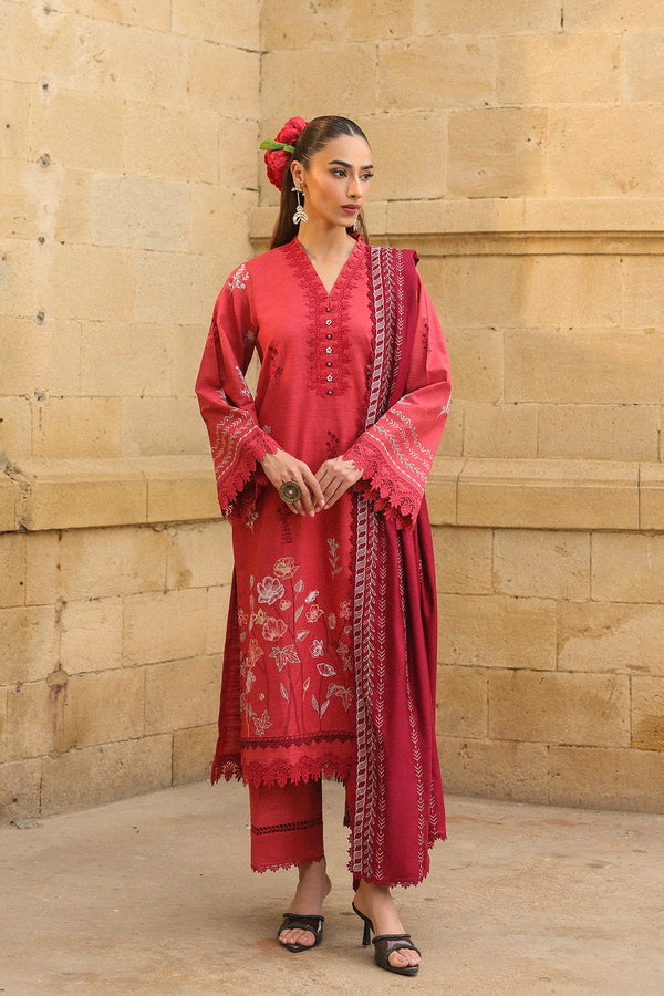 Sahar | winter 25 | Vermilion Glow -  Sahar Ladies Clothes - Original Designer Dress - House of Maryam