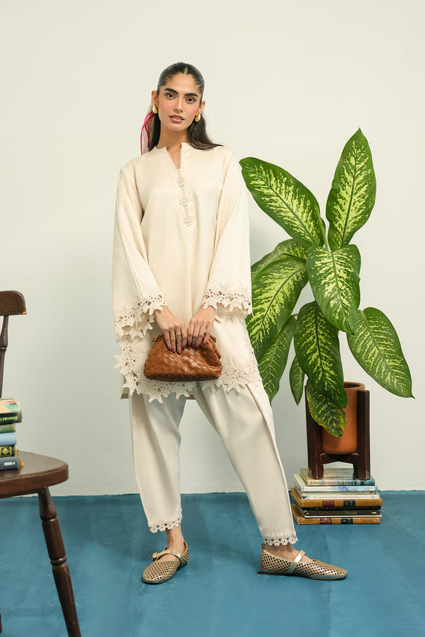 Sahar | Pret Essentials Winter 25 | Ivory Rose