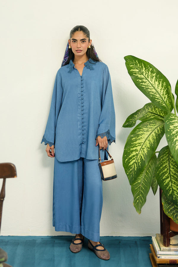 Sahar | Pret Essentials Winter 25 | Blue Éclat