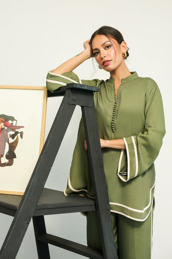 Sahar | Pret Essentials Winter 25 | Olive Luxe, image 6