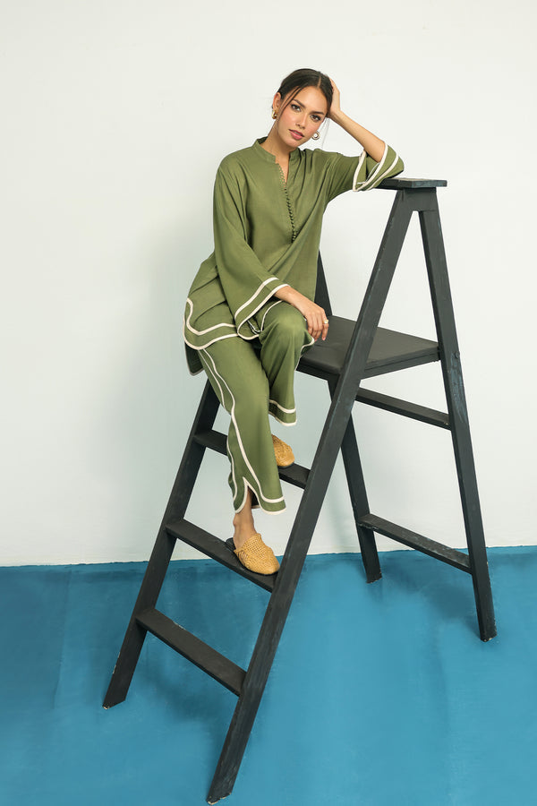 Sahar | Pret Essentials Winter 25 | Olive Luxe, image 8