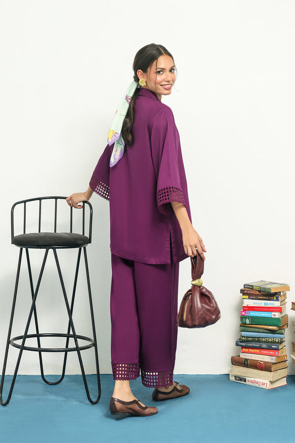 Sahar | Pret Essentials Winter 25 | Midnight Violet, image 2