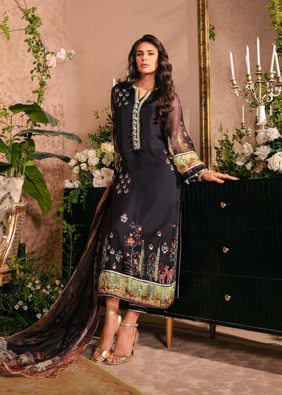 Nuriyaa | Silk Odyssey | Midnight Bloom -  Nuriyaa Semi Formal - Original Designer Dress - House of Maryam