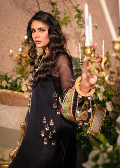 Nuriyaa | Silk Odyssey | Midnight Bloom -  Nuriyaa Semi Formal - Original Designer Dress - House of Maryam