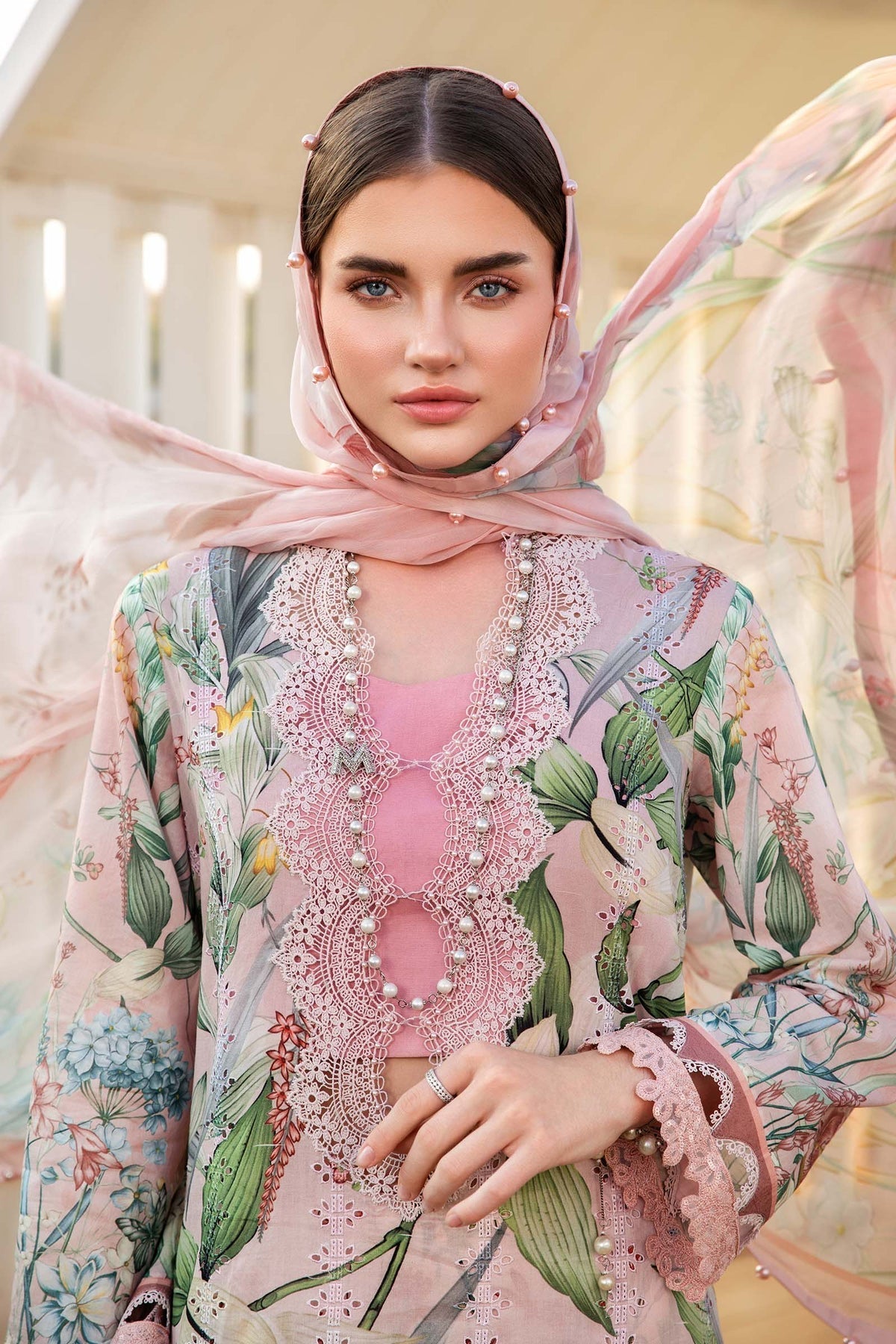 Maria B | M Prints 25 | MPT-2506-B -  Maria B Ladies Clothes - Original Designer Dress - House of Maryam