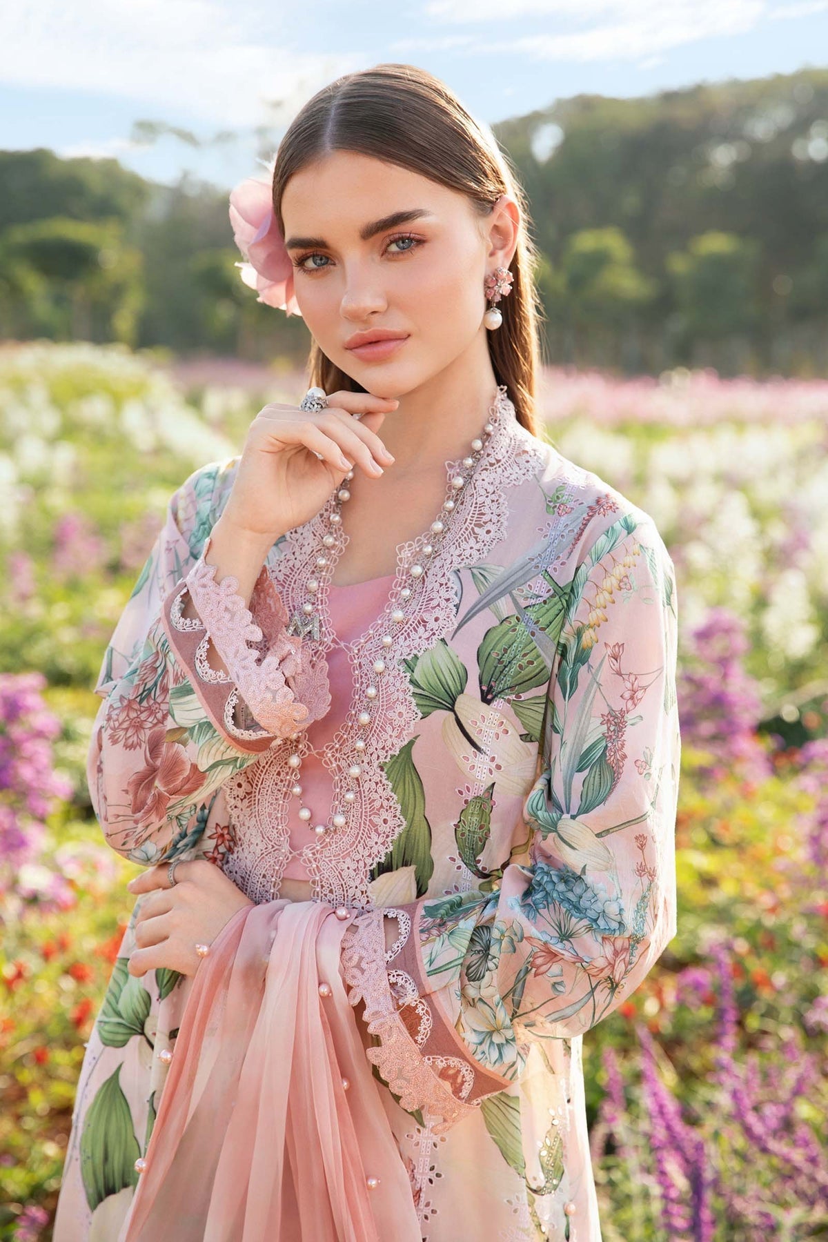 Maria B | M Prints 25 | MPT-2506-B -  Maria B Ladies Clothes - Original Designer Dress - House of Maryam