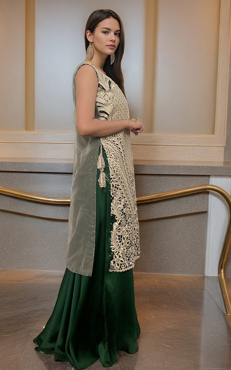 Threads and Motifs | Formal Dresses 25 | Embroidered Jacket With Skirt -  Threads and Motifs Ladies Clothes - Original Designer Dress - House of Maryam