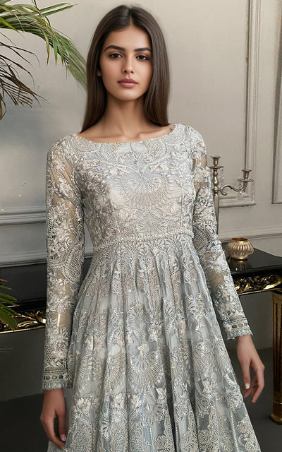 Threads and Motifs | Formal Dresses 25 | Net Embroidered Maxi -  Threads and Motifs Ladies Clothes - Original Designer Dress - House of Maryam