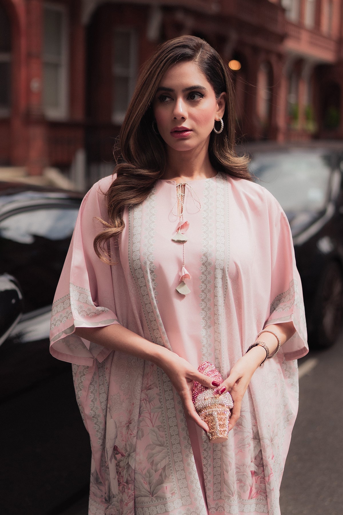 Erum Khan I Kaftan Edit I Fuchsia Fire -  Erum Khan Ladies Clothes - Original Designer Dress - House of Maryam