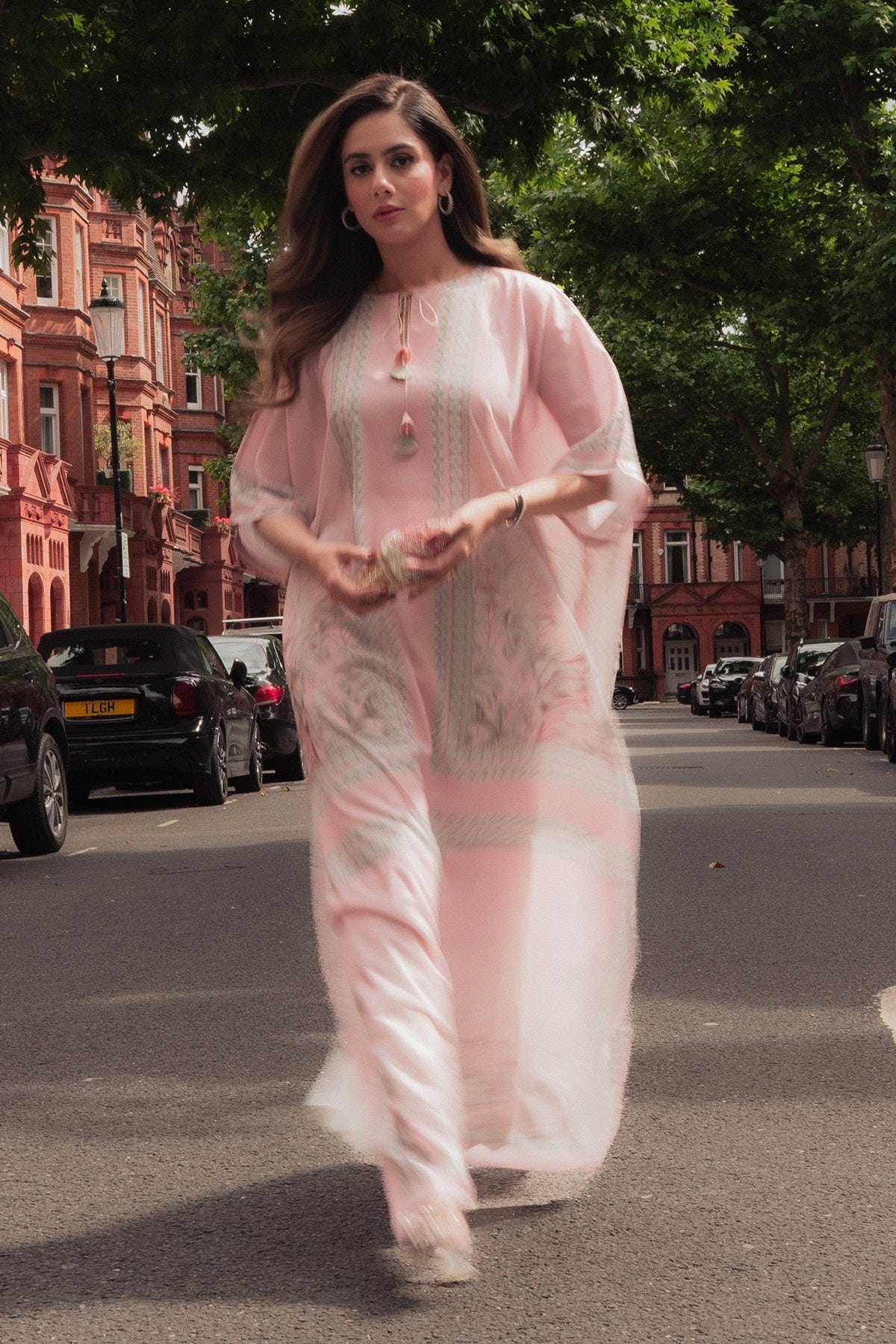Erum Khan I Kaftan Edit I Fuchsia Fire -  Erum Khan Ladies Clothes - Original Designer Dress - House of Maryam