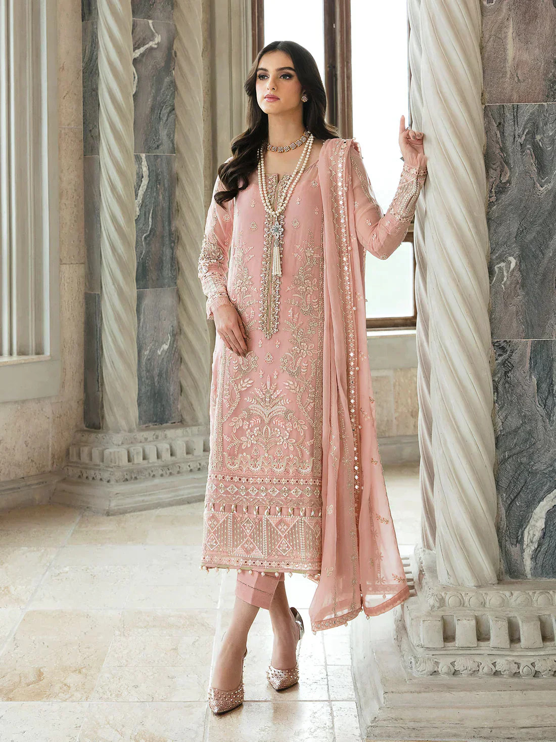 Gulaal | Embroidered Chiffon 23 | ISABELLA 01 -  Gulaal Formal - Original Designer Dress - House of Maryam